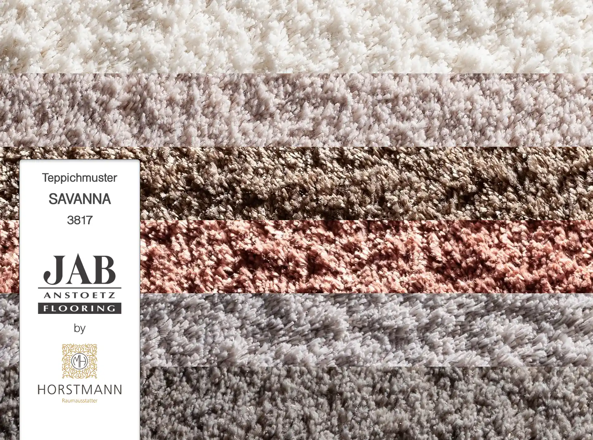 Teppich grau - JAB Savanna flauschige Teppich Muster